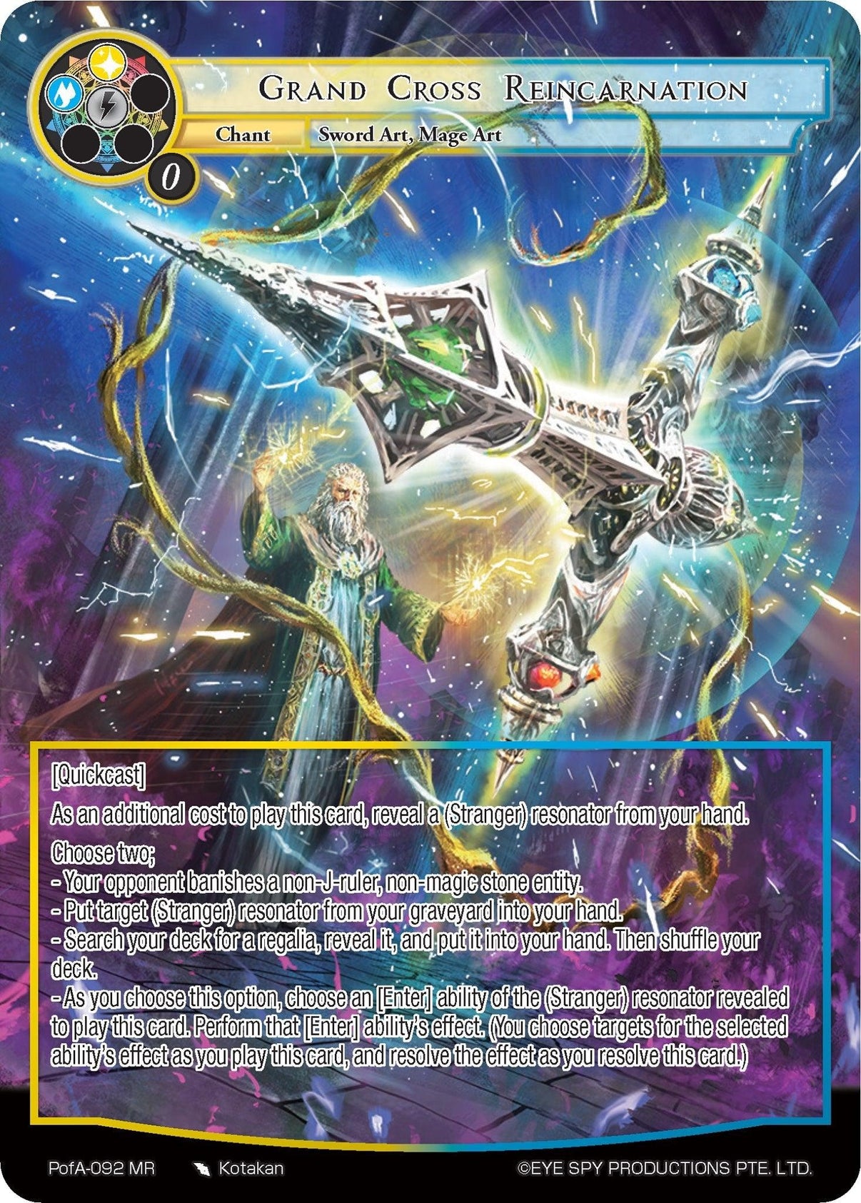 Grand Cross Reincarnation (Full Art) (PofA-092) [Alice Origin IV: Prologue of Attoractia] - POKÉ JEUX
