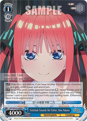 Gratitude Towards Her Father, Nino Nakano (5HY/W101-E093 C) [The Quintessential Quintuplets Movie] - POKÉ JEUX