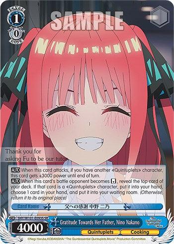 Gratitude Towards Her Father, Nino Nakano (5HY/W101-E093S SR) [The Quintessential Quintuplets Movie] - POKÉ JEUX