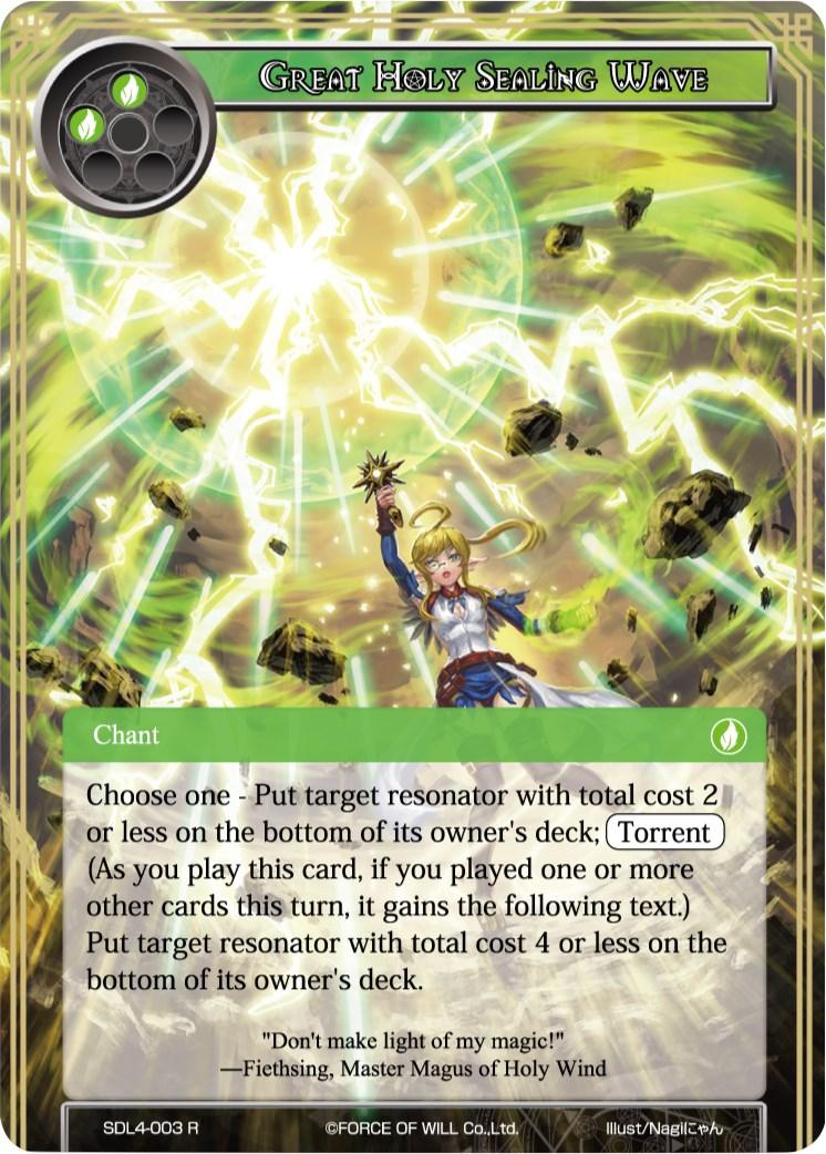 Great Holy Sealing Wave (SDL4-003) [Starter Deck: Swarming Elves] - POKÉ JEUX