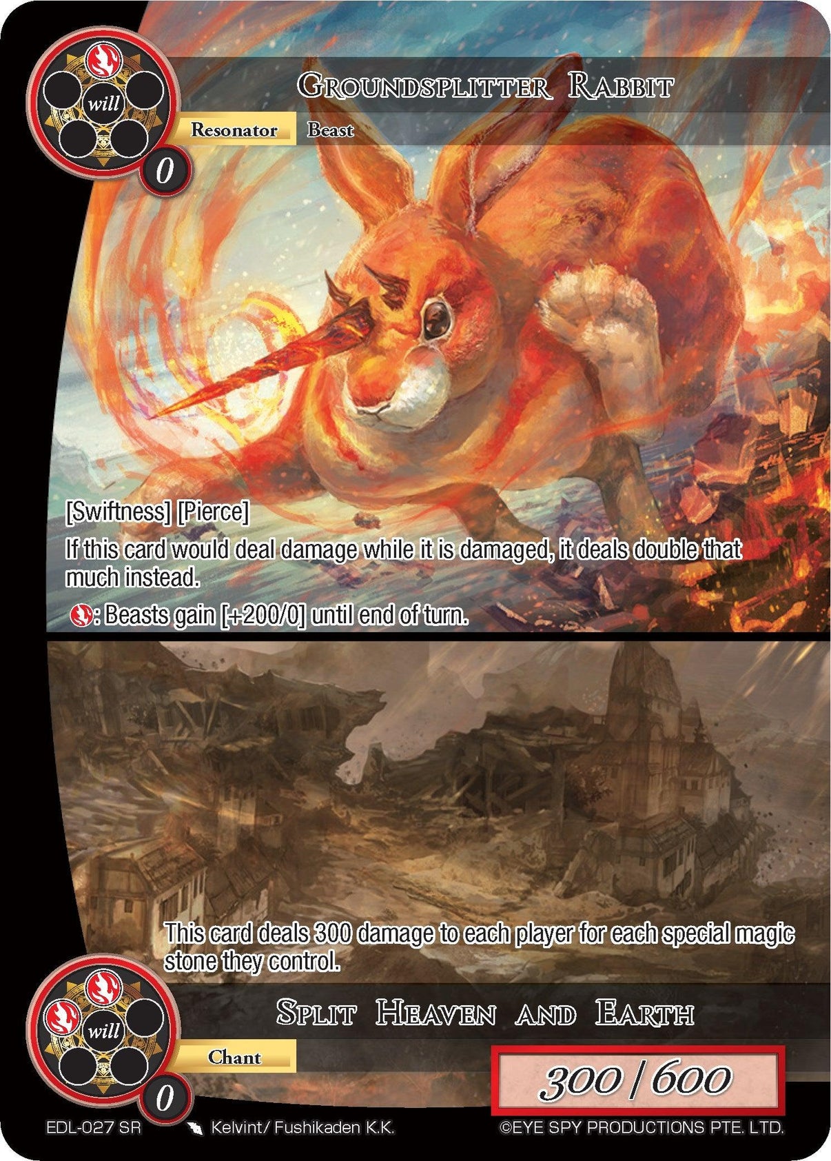 Groundsplitter Rabbit // Split Heaven and Earth (EDL-027) [The Epic of the Dragon Lord] - POKÉ JEUX
