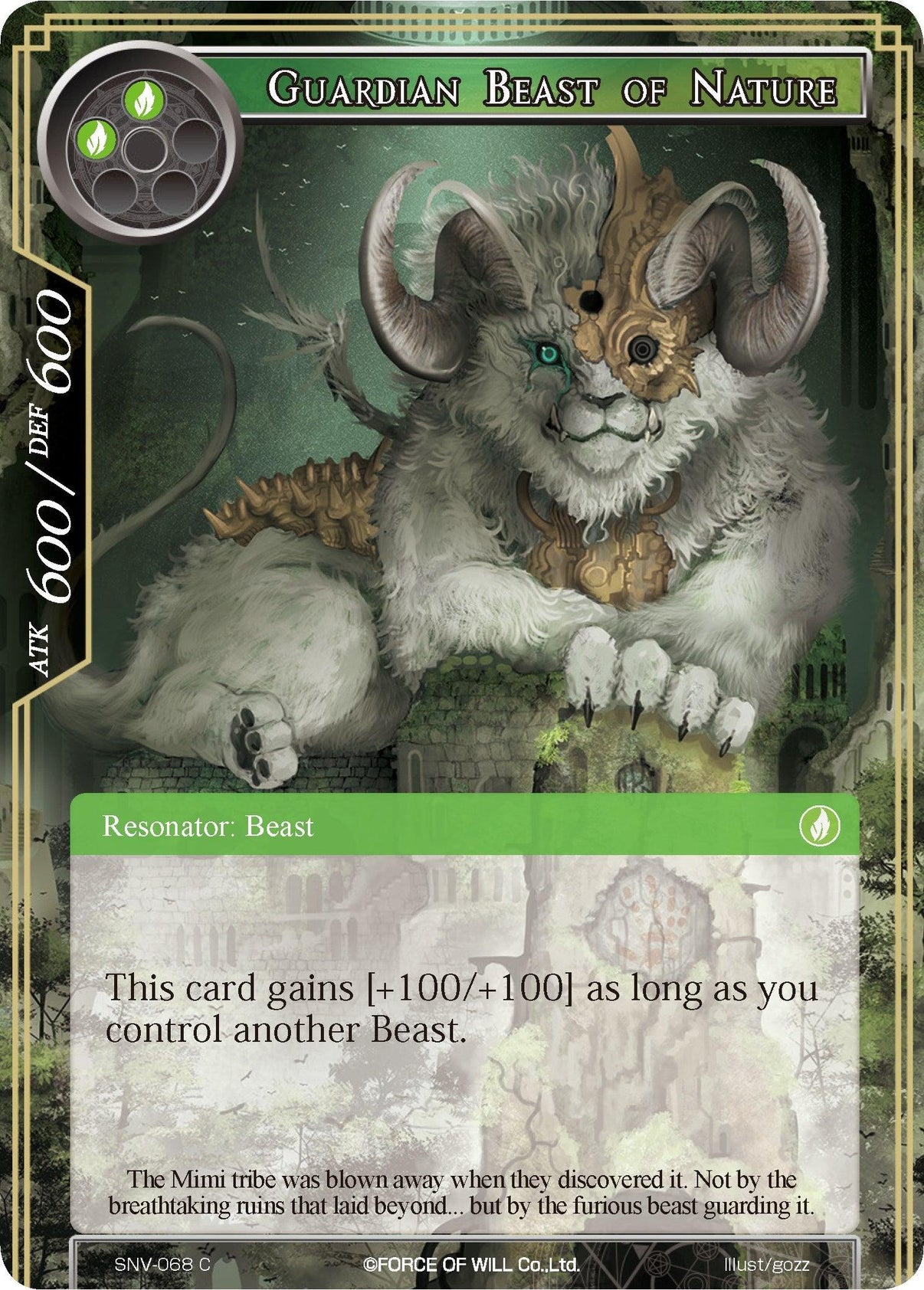 Guardian Beast of Nature (SNV-068) [The Strangers of New Valhalla] - POKÉ JEUX