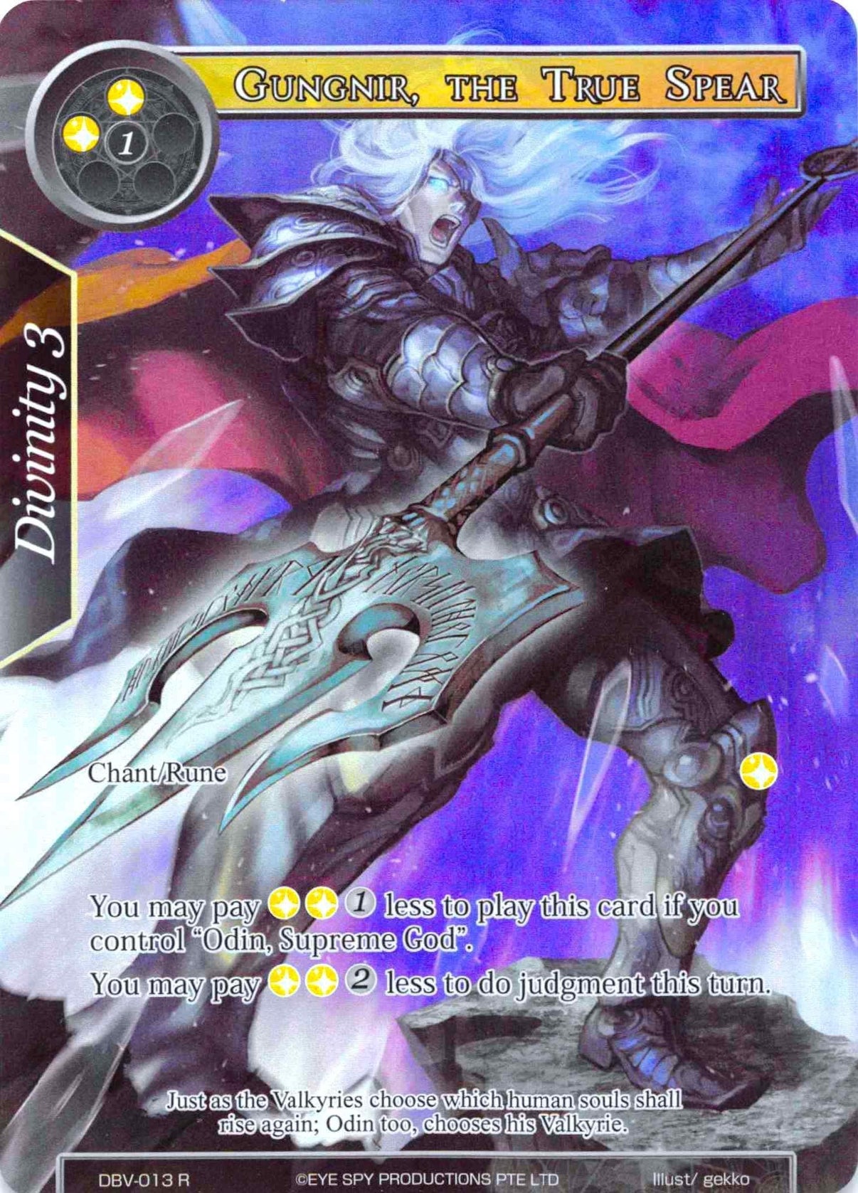 Gungnir, the True Spear (Full Art) (DBV-013) [The Decisive Battle of Valhalla] - POKÉ JEUX