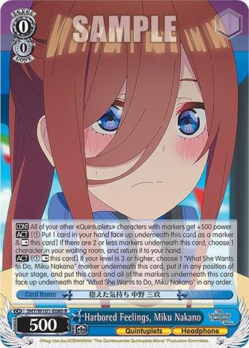 Harbored Feelings, Miku Nakano (5HY/W101-E080 R) [The Quintessential Quintuplets Movie] - POKÉ JEUX