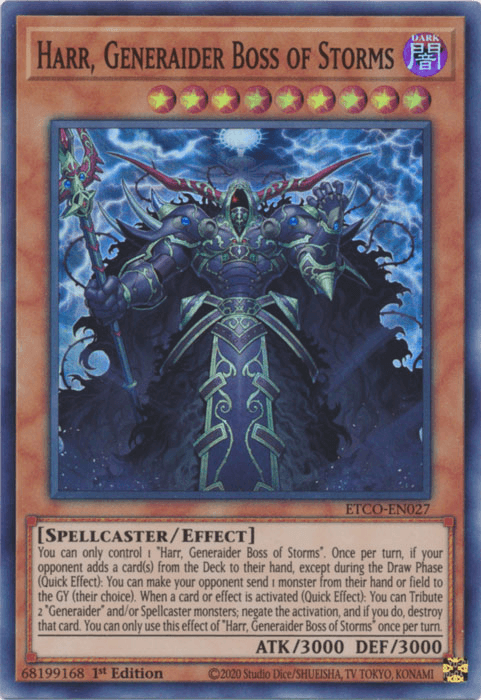 Harr, Generaider Boss of Storms [ETCO-EN027] Super Rare - POKÉ JEUX
