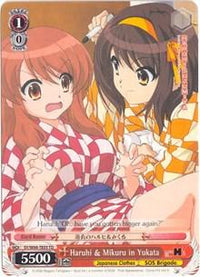 Haruhi & Mikuru in Yukata (SY/W08-TE03 TD) [The Melancholy of Haruhi Suzumiya] - POKÉ JEUX