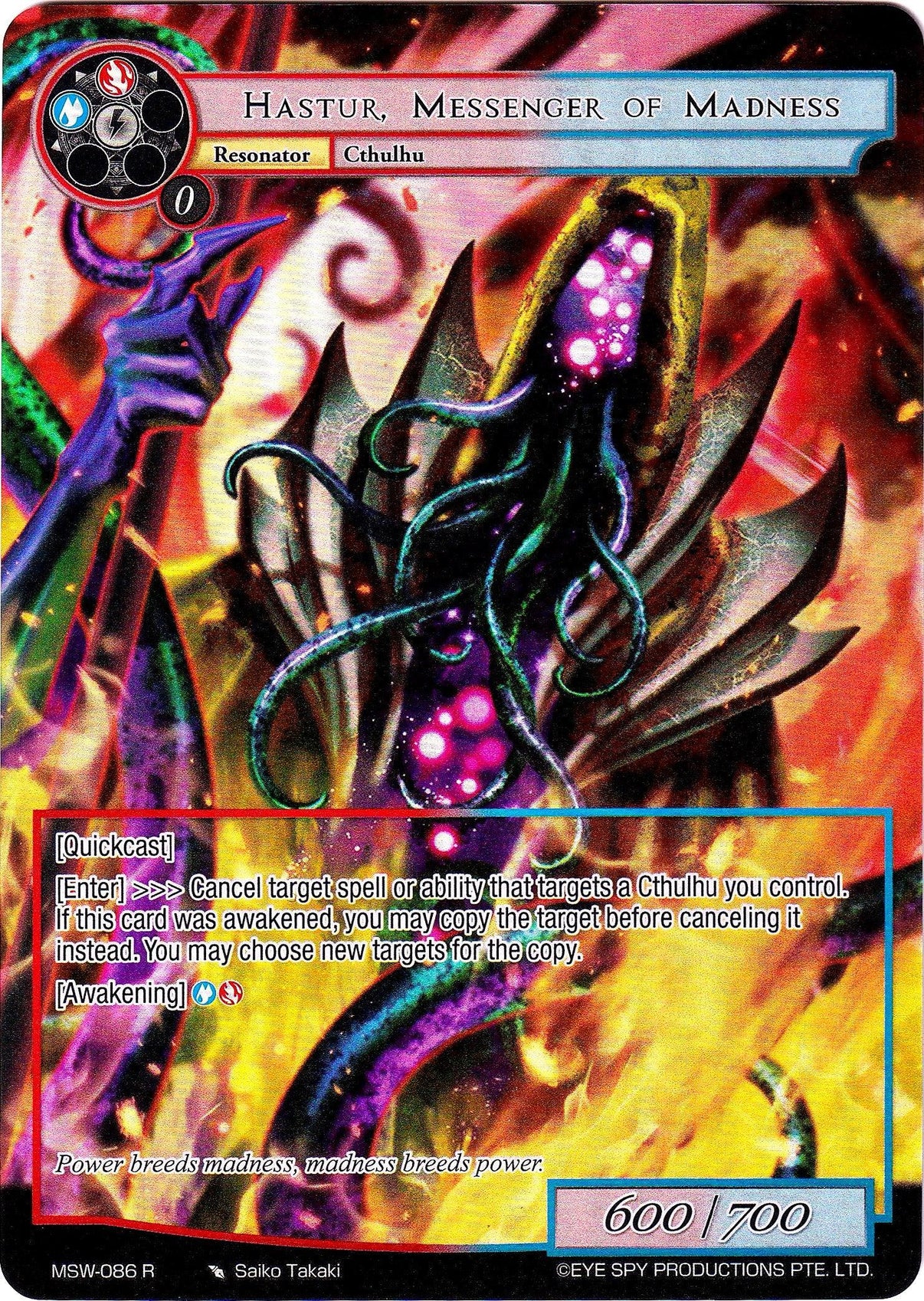 Hastur, Messenger of Madness (Full Art) (MSW-086) [The Magic Stone War - Zero] - POKÉ JEUX