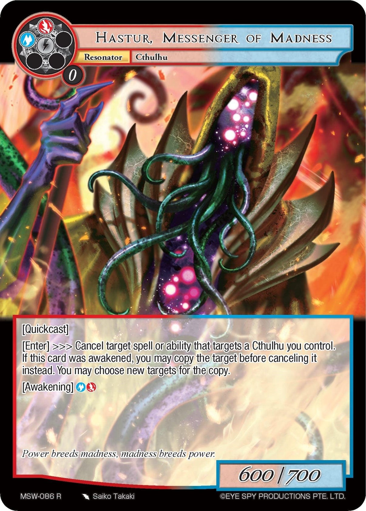 Hastur, Messenger of Madness (MSW-086) [The Magic Stone War - Zero] - POKÉ JEUX