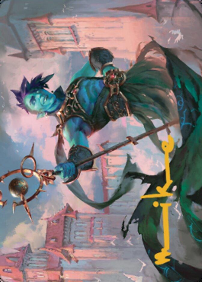 Haughty Djinn Art Card (Gold-Stamped Signature) [Dominaria United Art Series] - POKÉ JEUX