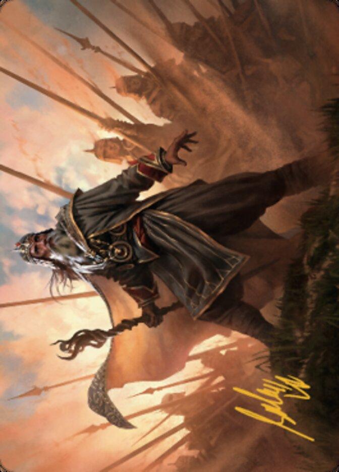 Hazezon, Shaper of Sand Art Card (Gold-Stamped Signature) [Dominaria United Art Series] - POKÉ JEUX