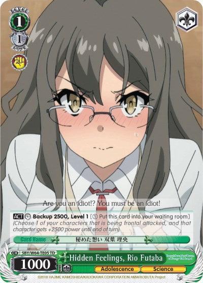 Hidden Feelings, Rio Futaba (SBY/W64-TE05 TD) [Rascal Does Not Dream of Bunny Girl Senpai] - POKÉ JEUX