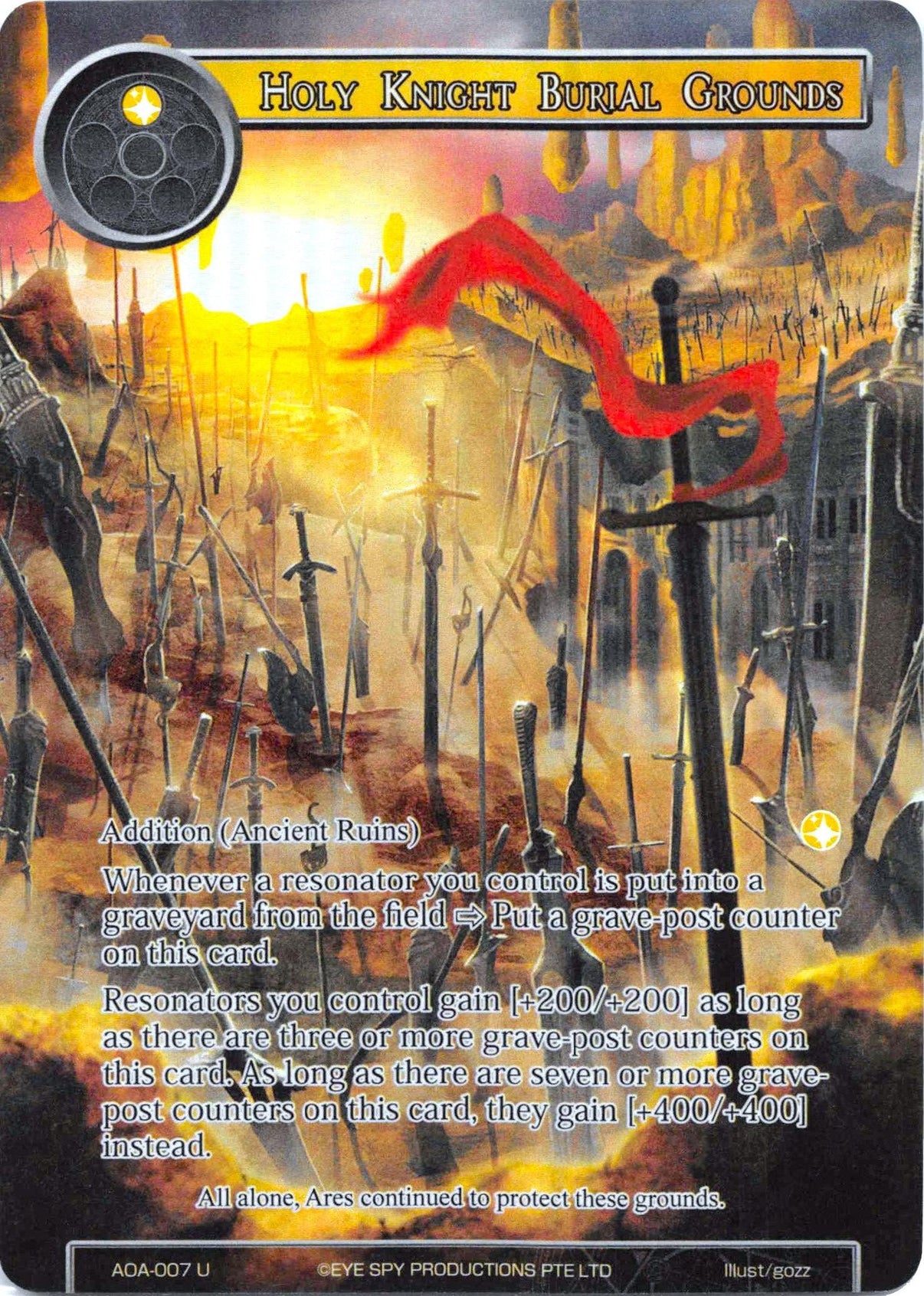 Holy Knight Burial Grounds (Full Art) (AOA-007) [Awakening of the Ancients] - POKÉ JEUX