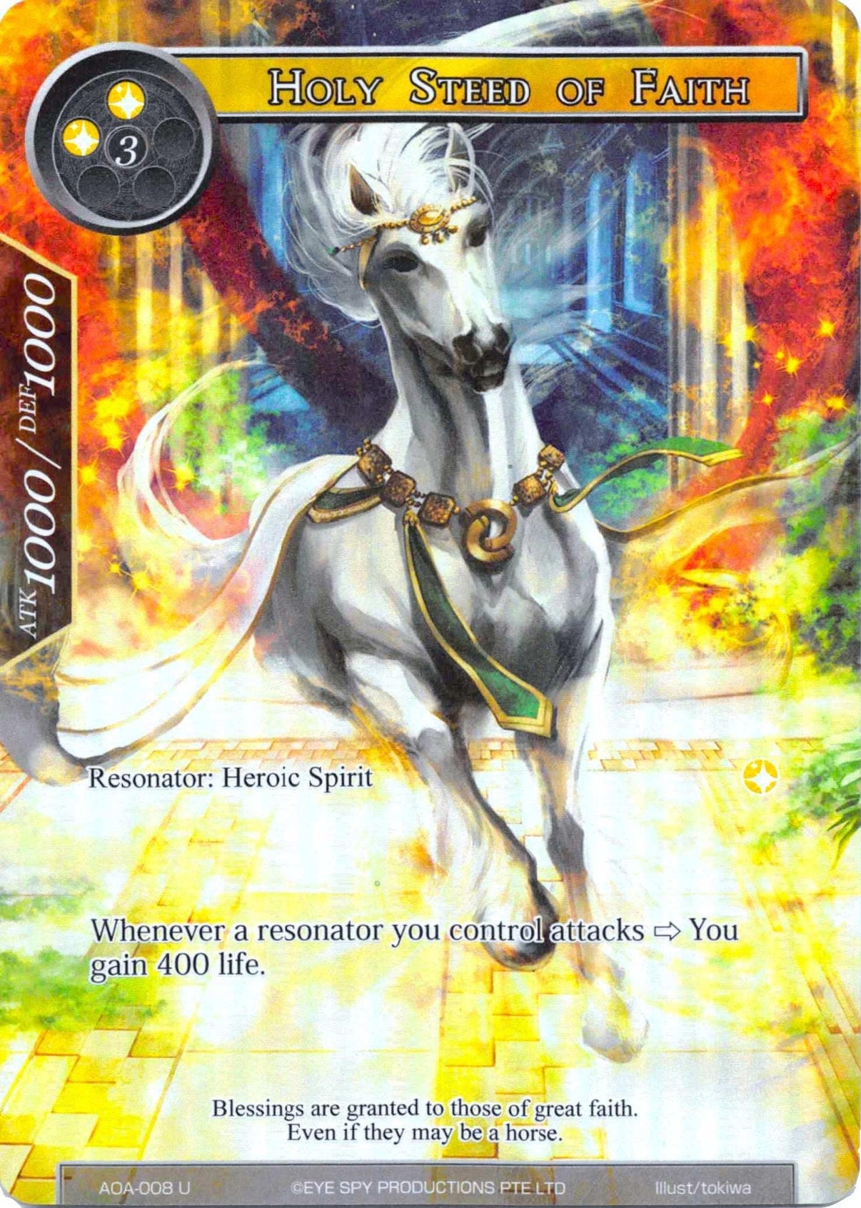 Holy Steed of Faith (Full Art) (AOA-008) [Awakening of the Ancients] - POKÉ JEUX
