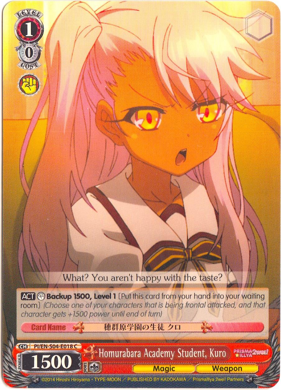 Homurabara Academy Student, Kuro (PI/EN-S04-E018 C) [Fate/kaleid liner PRISMA ILLYA DX] - POKÉ JEUX