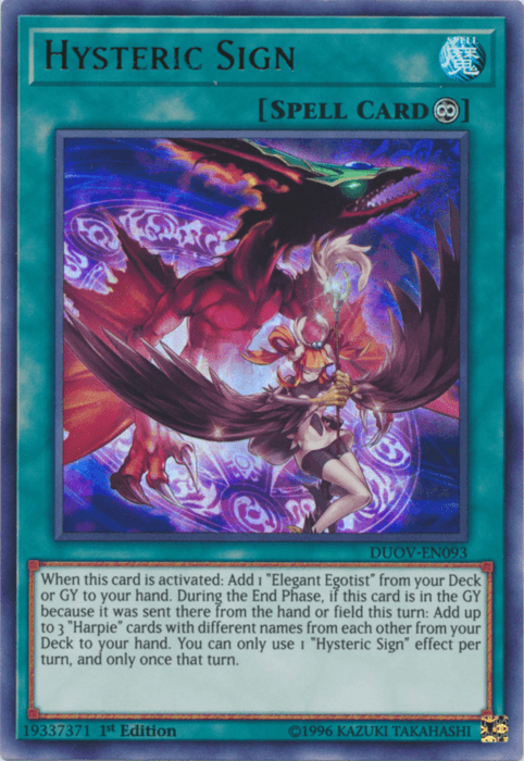 Hysteric Sign [DUOV-EN093] Ultra Rare - POKÉ JEUX