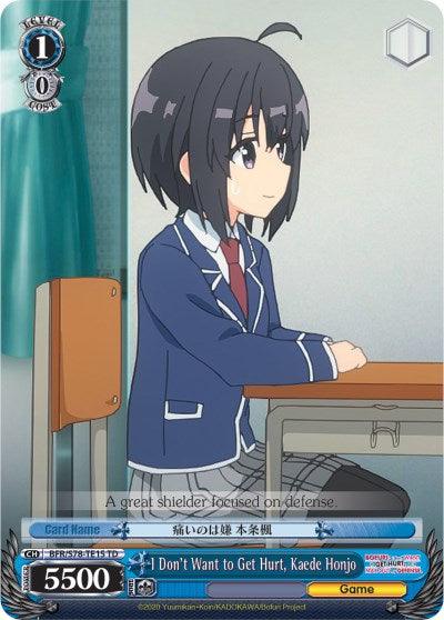 I Don't Want to Get Hurt, Kaede Honjo (BFR/S78-TE15 TD) [BOFURI: I Don't Want to Get Hurt, so I'll Max Out My Defense] - POKÉ JEUX