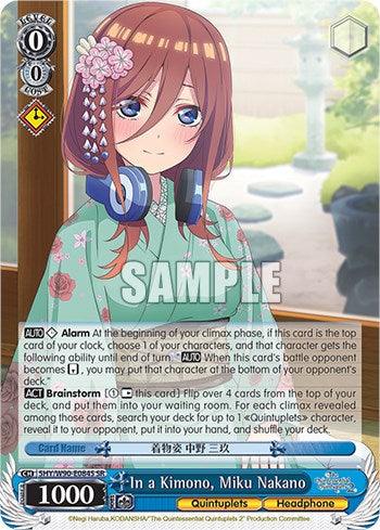 In a Kimono, Miku Nakano (5HY/W90-E084S SR) [The Quintessential Quintuplets 2] - POKÉ JEUX