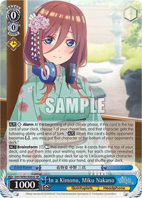 In a Kimono, Miku Nakano (5HY/W90-E084S SR) [The Quintessential Quintuplets 2] - POKÉ JEUX