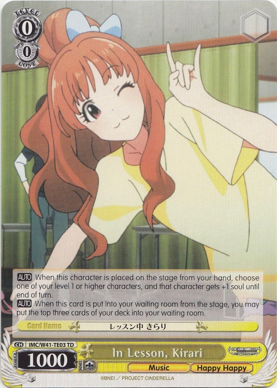 In Lesson, Kirari (IMC/W41-TE03 TD) [The iDOLM@STER Cinderella Girls] - POKÉ JEUX
