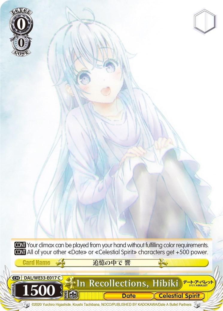 In Recollections, Hibiki (DAL/WE33-E017 C) [Date A Bullet] - POKÉ JEUX