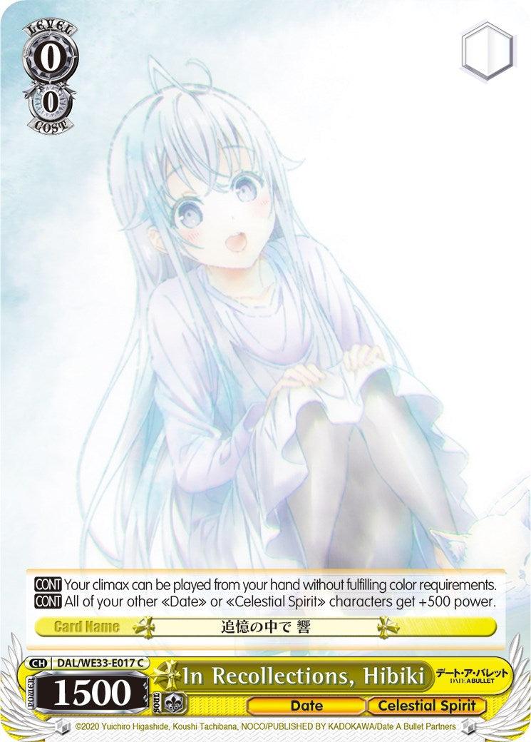 In Recollections, Hibiki (DAL/WE33-E017 C) (Parallel Foil) [Date A Bullet] - POKÉ JEUX