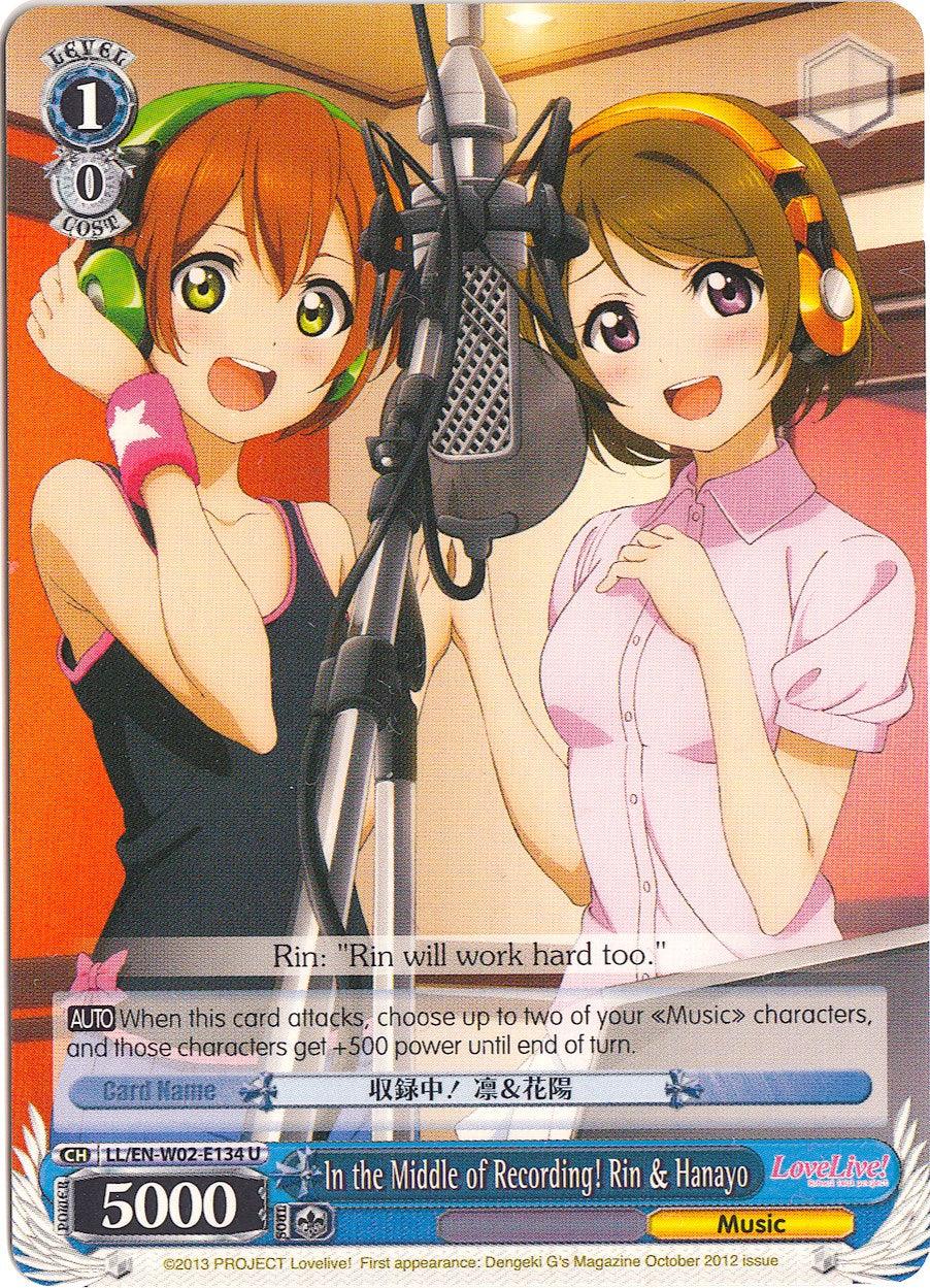 In the Middle of Recording! Rin & Hanayo (LL/EN-W02-E134 U) [Love Live! DX Vol.2] - POKÉ JEUX