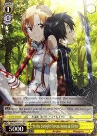In the Sunlight Forest, Asuna & Kirito (SAO/S26-PE02 PR) (Promo) [Sword Art Online Vol.2] - POKÉ JEUX