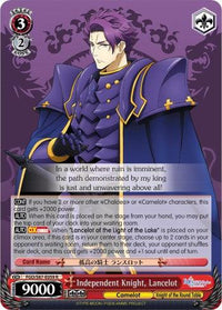 Independent Knight, Lancelot (FGO/S87-E059 R) [Fate/Grand Order THE MOVIE Divine Realm of the Round Table: Camelot] - POKÉ JEUX