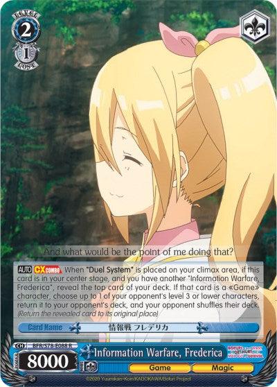 Information Warfare, Frederica (BFR/S78-E088 R) [BOFURI: I Don't Want to Get Hurt, so I'll Max Out My Defense] - POKÉ JEUX