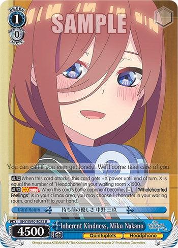 Inherent Kindness, Miku Nakano (5HY/W90-E085 R) [The Quintessential Quintuplets 2] - POKÉ JEUX