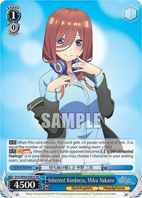 Inherent Kindness, Miku Nakano (5HY/W90-E085S SR) [The Quintessential Quintuplets 2] - POKÉ JEUX