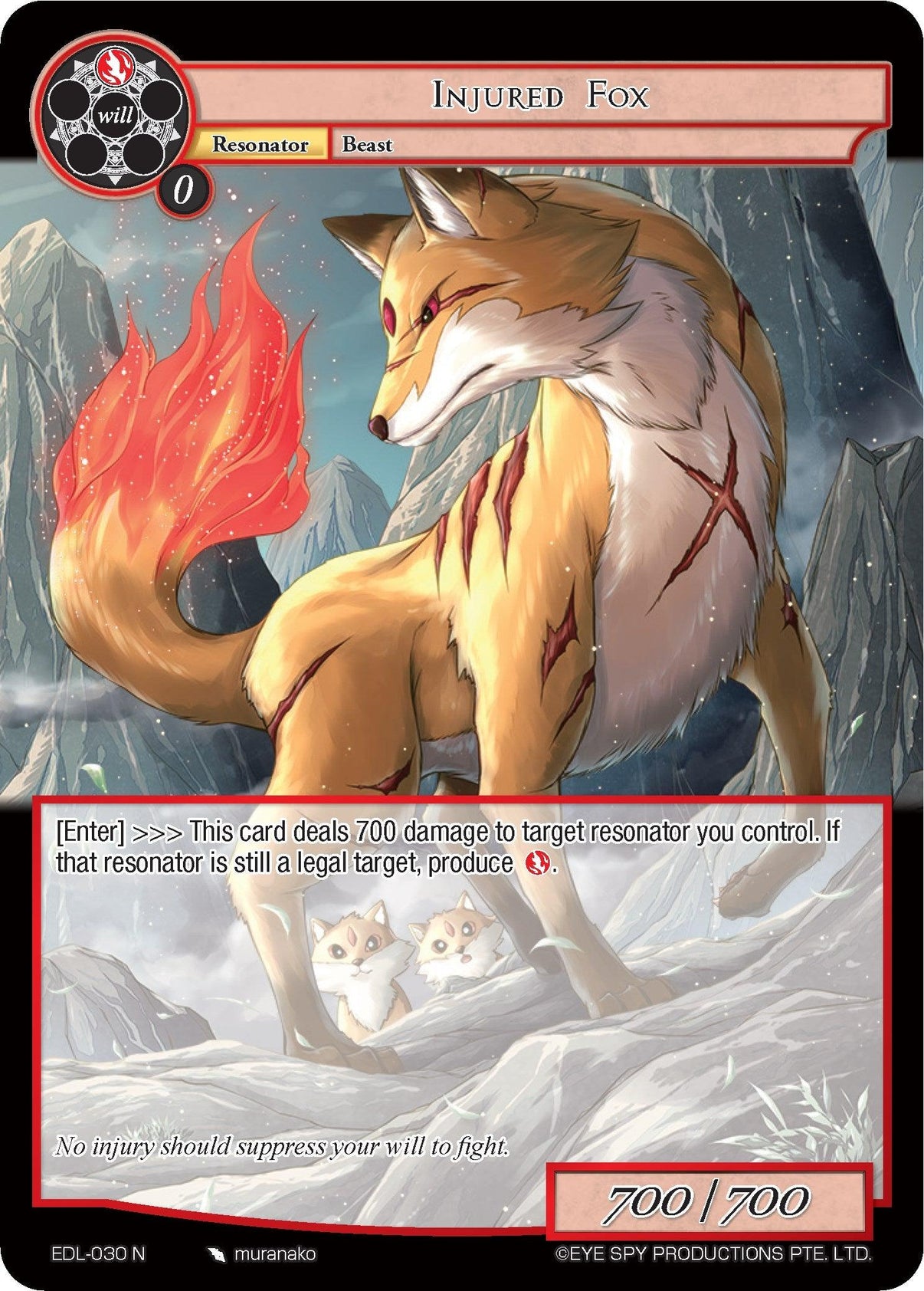 Injured Fox (EDL-030) [The Epic of the Dragon Lord] - POKÉ JEUX