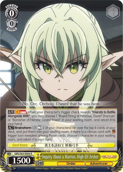 Inquiry About a Warrior, High Elf Archer (GBS/S63-E004 R) [Goblin Slayer] - POKÉ JEUX