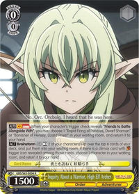 Inquiry About a Warrior, High Elf Archer (GBS/S63-E004 R) [Goblin Slayer] - POKÉ JEUX