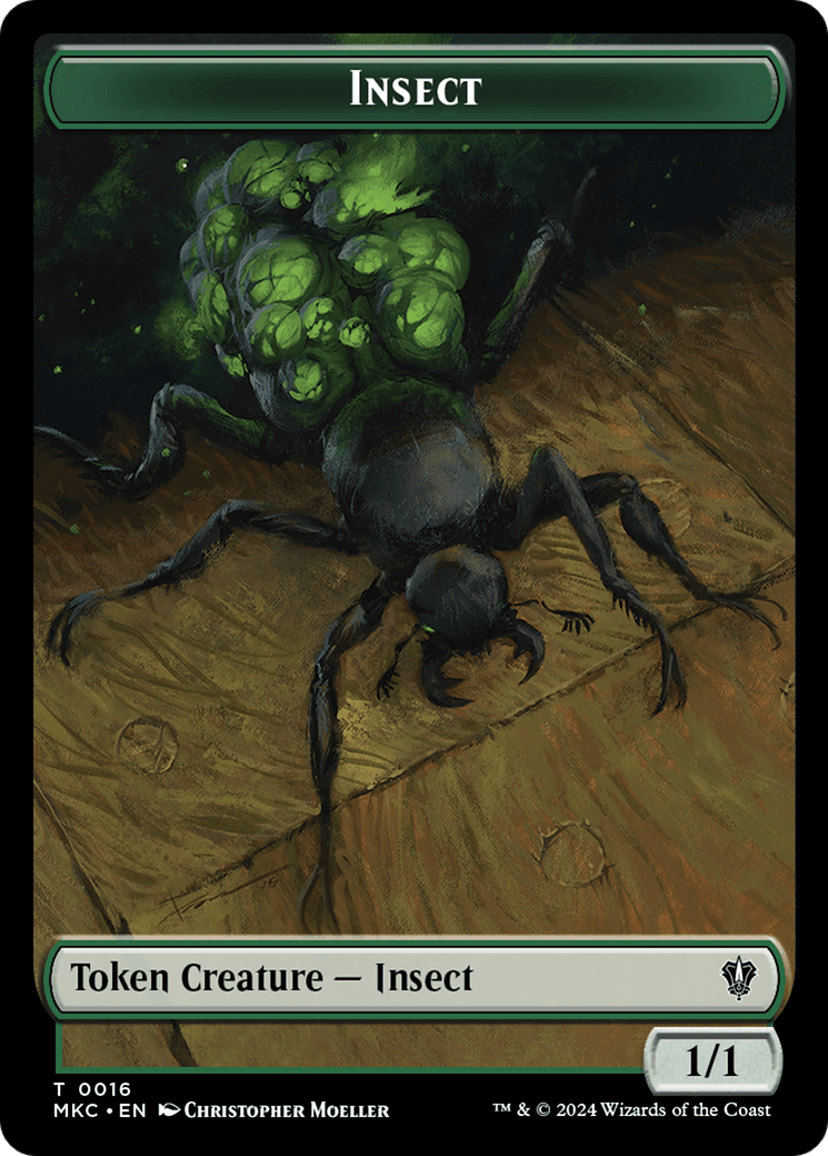 Insect (0016) // Manifest Double-Sided Token [Murders at Karlov Manor Commander Tokens] - POKÉ JEUX