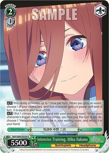Intensive Training, Miku Nakano (5HY/W90-E034 U) [The Quintessential Quintuplets 2] - POKÉ JEUX