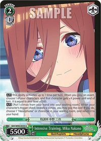 Intensive Training, Miku Nakano (5HY/W90-E034 U) [The Quintessential Quintuplets 2] - POKÉ JEUX