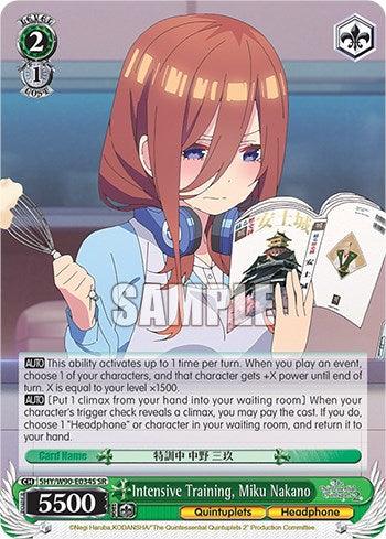 Intensive Training, Miku Nakano (5HY/W90-E034S SR) [The Quintessential Quintuplets 2] - POKÉ JEUX