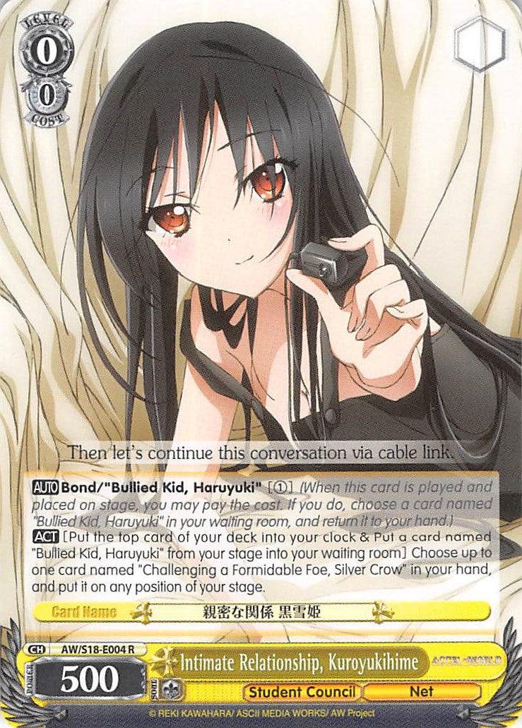 Intimate Relationship, Kuroyukihime (AW/S18-E004 R) [Accel World] - POKÉ JEUX