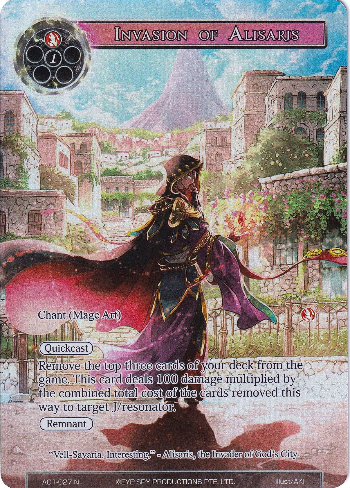 Invasion of Alisaris (Full Art) (AO1-027) [Alice Origin] - POKÉ JEUX