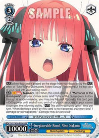 Irreplaceable Bond, Nino Nakano (5HY/W90-E096S SR) [The Quintessential Quintuplets 2] - POKÉ JEUX