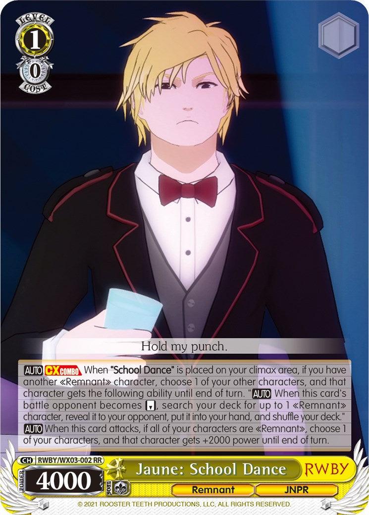 Jaune: School Dance (RWBY/WX03-002 RR) [RWBY] - POKÉ JEUX