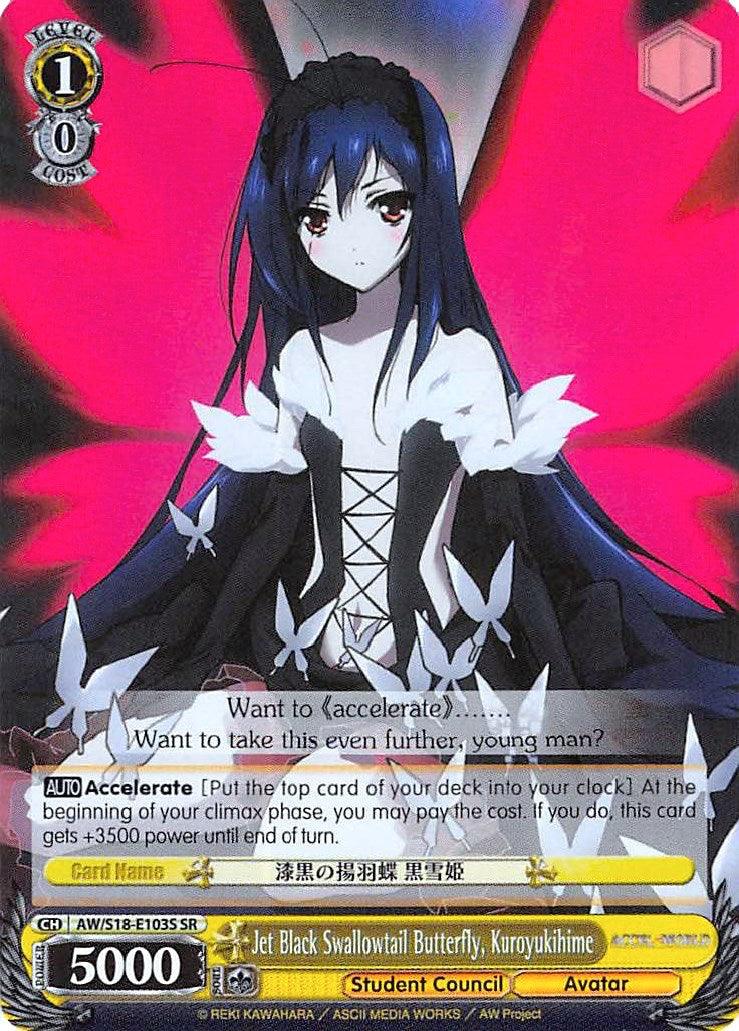 Jet Black Swallowtail Butterfly, Kuroyukihime (AW/S18-E103S SR) [Accel World] - POKÉ JEUX