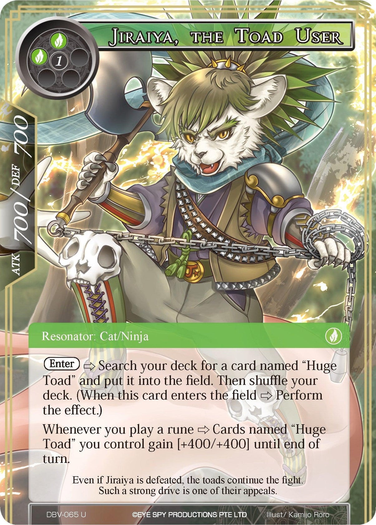 Jiraiya, The Toad User (DBV-065) [The Decisive Battle of Valhalla] - POKÉ JEUX
