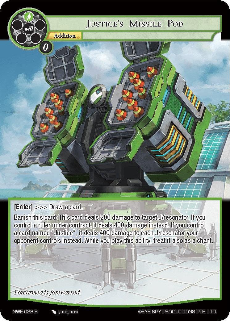 Justice's Missile Pod (NWE-038 R) [A New World Emerges] - POKÉ JEUX
