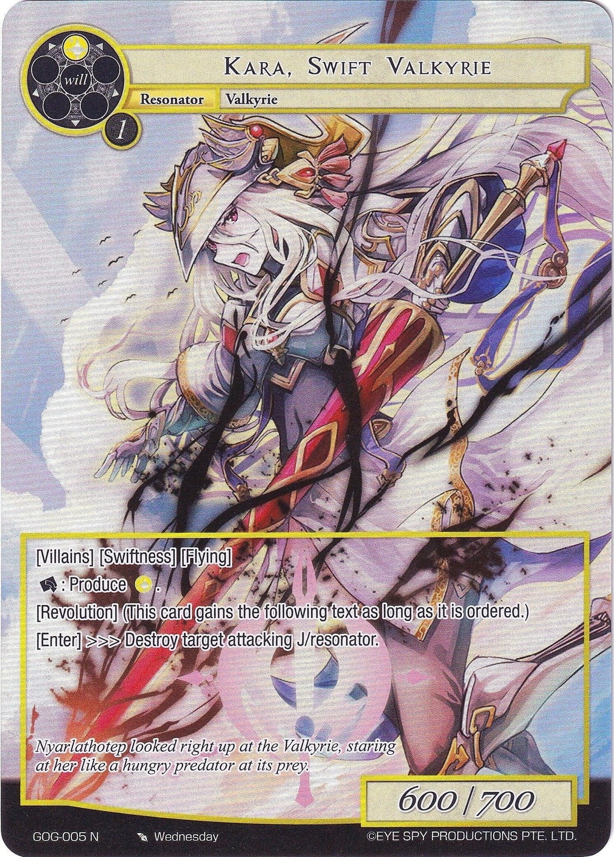 Kara, Swift Valkyrie (Full Art) (GOG-005) [Game of Gods] - POKÉ JEUX