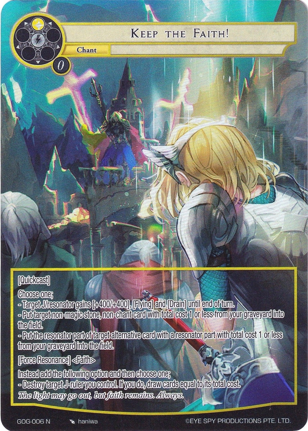 Keep the Faith! (Full Art) (GOG-006) [Game of Gods] - POKÉ JEUX