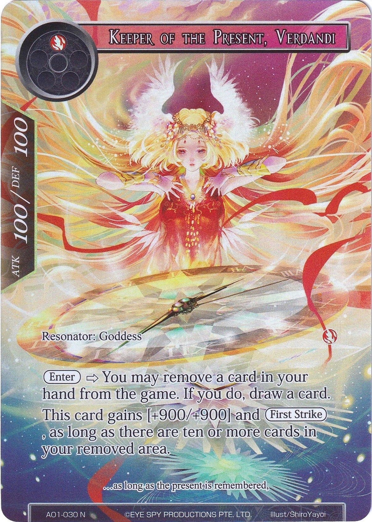 Keeper of the Present, Verdandi (Full Art) (AO1-030) [Alice Origin] - POKÉ JEUX