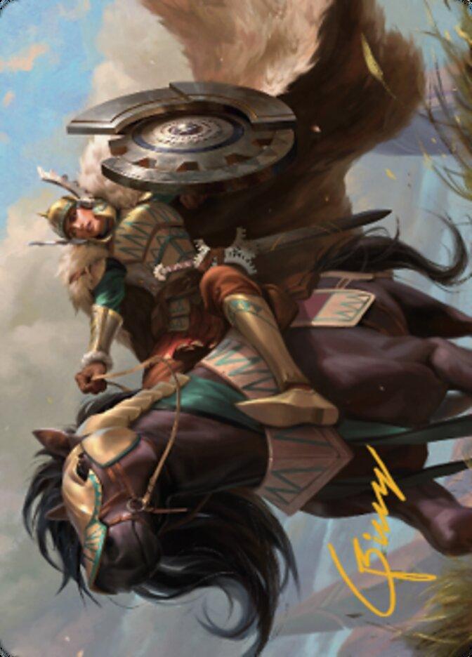 Knight of Dawn's Light Art Card (Gold-Stamped Signature) [Dominaria United Art Series] - POKÉ JEUX
