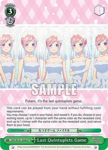 Last Quintuplets Game (5HY/W101-E046 R) [The Quintessential Quintuplets Movie] - POKÉ JEUX